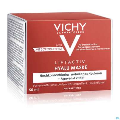 Sie sehen eine Packung Vichy Liftactiv Hyalu Maske Alle Hauttypen 50ml, Produktbild: 01 Vichy Liftactiv Hyalu Maske Alle Hauttypen 50ml, A-Nr.: 4870436 - 01