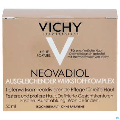Sie sehen eine Packung Vichy Neovadiol Tagespflege Trockene Haut Alt 50ml, Produktbild: 01 Vichy Neovadiol Tagespflege Trockene Haut Alt 50ml, A-Nr.: 4345598 - 01