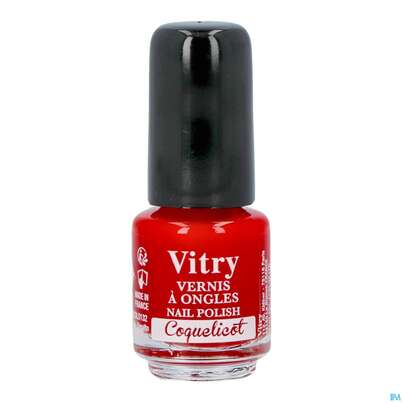 Sie sehen eine Packung Vitry Nagellacke : Coquelicot 4ml, Produktbild: 02 Vitry Nagellacke : Coquelicot 4ml, A-Nr.: 4629539 - 02