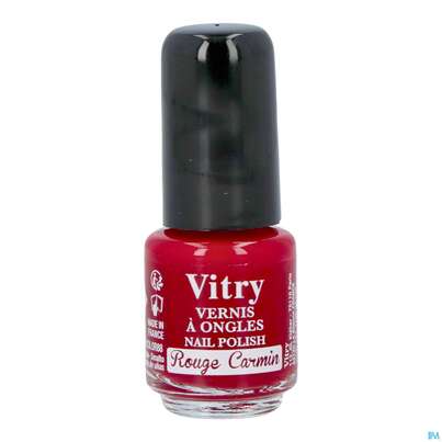 Sie sehen eine Packung Vitry Nagellacke : Rouge Carmin 4ml, Produktbild: 01 Vitry Nagellacke : Rouge Carmin 4ml, A-Nr.: 4629031 - 01