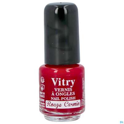 Sie sehen eine Packung Vitry Nagellacke : Rouge Carmin 4ml, Produktbild: 02 Vitry Nagellacke : Rouge Carmin 4ml, A-Nr.: 4629031 - 02