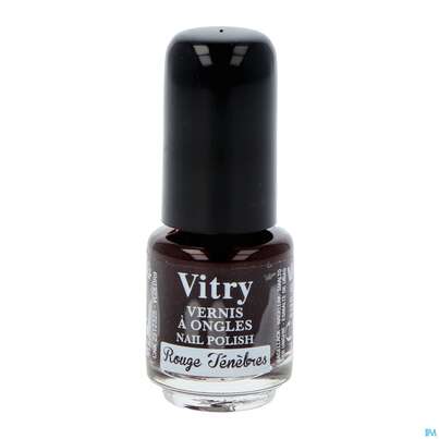 Sie sehen eine Packung Vitry Nagellacke : Rouge Ténèbre 4ml, Produktbild: 01 Vitry Nagellacke : Rouge Ténèbre 4ml, A-Nr.: 4628356 - 01
