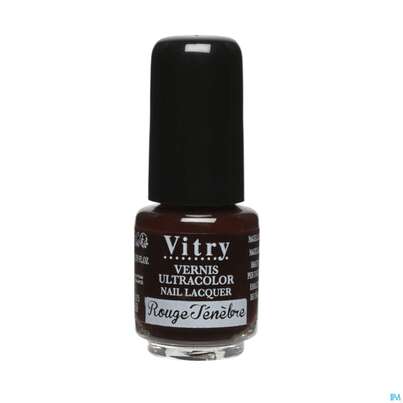Sie sehen eine Packung Vitry Nagellacke : Rouge Ténèbre 4ml, Produktbild: 02 Vitry Nagellacke : Rouge Ténèbre 4ml, A-Nr.: 4628356 - 02