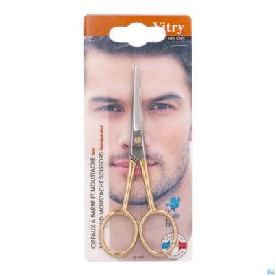 Sie sehen eine Packung Vitry Schnurbartschere Inox Vergoldet 1pc, Produktbild: 02 Vitry Schnurbartschere Inox Vergoldet 1pc, A-Nr.: 4633742 - 02