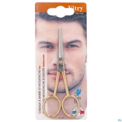 Sie sehen eine Packung Vitry Schnurbartschere Inox Vergoldet 1pc, Produktbild: 03 Vitry Schnurbartschere Inox Vergoldet 1pc, A-Nr.: 4633742 - 03