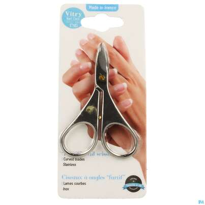 Sie sehen eine Packung Vitry Zugespitzte Nagelschere Mit Gekrümmten Klingen 1pc, Produktbild: 01 Vitry Zugespitzte Nagelschere Mit Gekrümmten Klingen 1pc, A-Nr.: 4627693 - 01