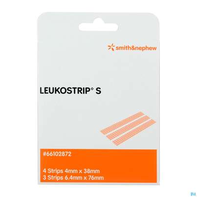 Wundnahtstreifen Leukostrip/s/7 Streifen 4 Streifen 4x 38mm 3 Streifen 6,4x 7mm 1pk, A-Nr.: 5628039 - 02