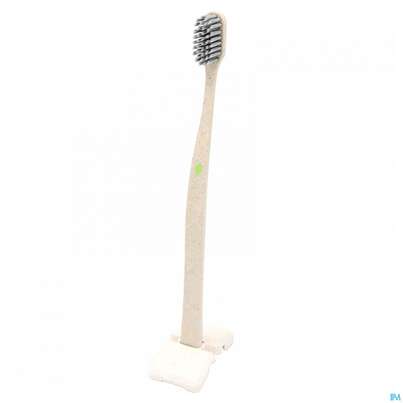 Sie sehen eine Packung Zahnbuersten Mundholz Novacare Silber Gruen 1st, Produktbild: 01 Zahnbuersten Mundholz Novacare Silber Gruen 1st, A-Nr.: 5429535 - 01