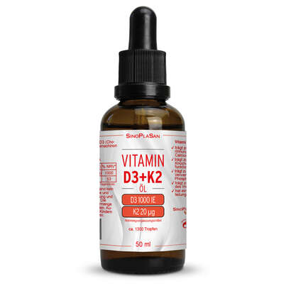 Vitamin D3/K2 Öl 1000IE/20µg Tropfen 50 ml, A-Nr.: 5186216 - 01