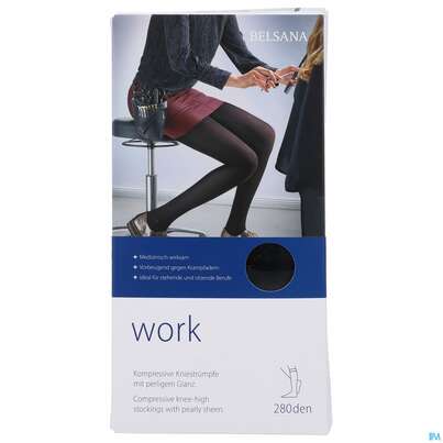 Sie sehen eine Packung Stuetzstruempfe Belsana/work At Strumpfhose Gr M Dunkelgrau 1st, Produktbild: 01 Stuetzstruempfe Belsana/work At Strumpfhose Gr M Dunkelgrau 1st, A-Nr.: 5234174 - 01