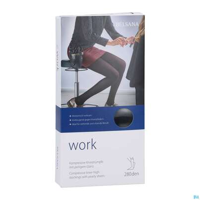 Sie sehen eine Packung Stuetzstruempfe Belsana/work At Strumpfhose Gr M Dunkelgrau 1st, Produktbild: 03 Stuetzstruempfe Belsana/work At Strumpfhose Gr M Dunkelgrau 1st, A-Nr.: 5234174 - 03