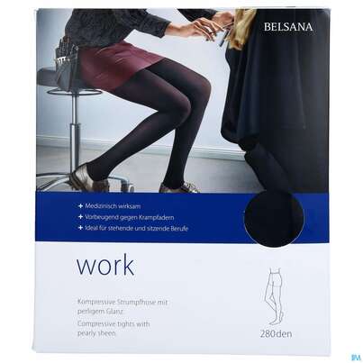 Sie sehen eine Packung Stuetzstruempfe Belsana/work At Strumpfhose Gr M Schwarz 1st, Produktbild: 01 Stuetzstruempfe Belsana/work At Strumpfhose Gr M Schwarz 1st, A-Nr.: 5234234 - 01
