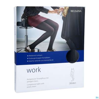 Sie sehen eine Packung Stuetzstruempfe Belsana/work At Strumpfhose Gr M Schwarz 1st, Produktbild: 03 Stuetzstruempfe Belsana/work At Strumpfhose Gr M Schwarz 1st, A-Nr.: 5234234 - 03