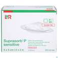 Sie sehen eine Packung Suprasorb/p Sen B 5x 5cm 10st, Produktbild: 01 Suprasorb/p Sen B 5x 5cm 10st, A-Nr.: 5136129 - 01