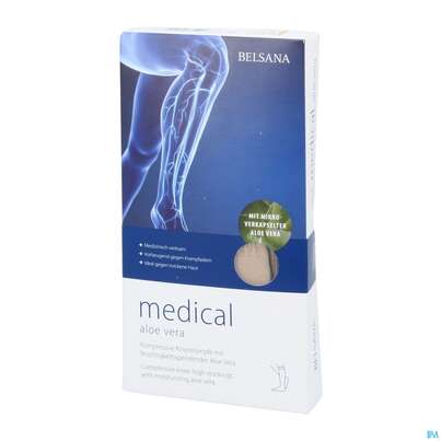 Sie sehen eine Packung Stuetzstruempfe Belsana/medical/aloe Vera Ad Knie Gr M4 45-47 Beige 2st, Produktbild: 02 Stuetzstruempfe Belsana/medical/aloe Vera Ad Knie Gr M4 45-47 Beige 2st, A-Nr.: 5226275 - 02