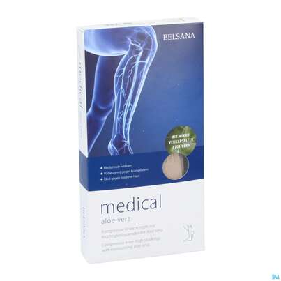 Sie sehen eine Packung Stuetzstruempfe Belsana/medical/aloe Vera Ad Knie Gr M4 45-47 Beige 2st, Produktbild: 03 Stuetzstruempfe Belsana/medical/aloe Vera Ad Knie Gr M4 45-47 Beige 2st, A-Nr.: 5226275 - 03
