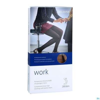 Sie sehen eine Packung Stuetzstruempfe Belsana/work Ag Schenkel Gr L Make-up 2st, Produktbild: 03 Stuetzstruempfe Belsana/work Ag Schenkel Gr L Make-up 2st, A-Nr.: 5233849 - 03