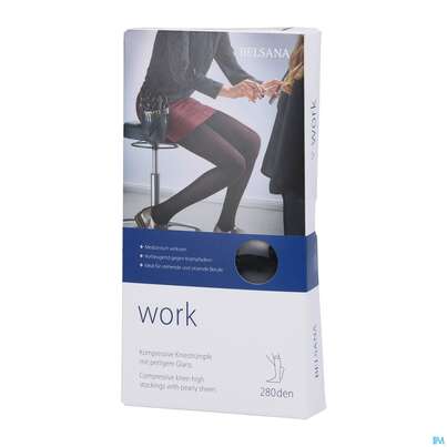 Sie sehen eine Packung Stuetzstruempfe Belsana/work Ag/schenkel/weit Gr S Dunkelgrau 2st, Produktbild: 02 Stuetzstruempfe Belsana/work Ag/schenkel/weit Gr S Dunkelgrau 2st, A-Nr.: 5225695 - 02