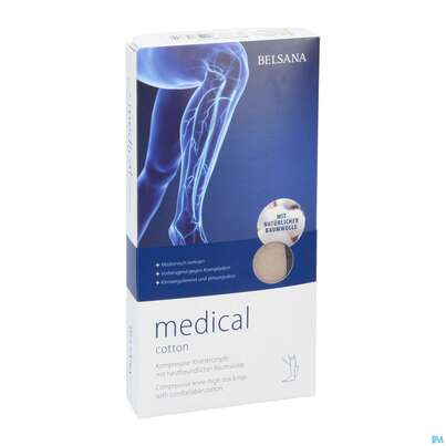 Sie sehen eine Packung Stuetzstruempfe Belsana/medical Cotton Ad Knie Gr L4 45-47 Beige 2st, Produktbild: 03 Stuetzstruempfe Belsana/medical Cotton Ad Knie Gr L4 45-47 Beige 2st, A-Nr.: 5223816 - 03