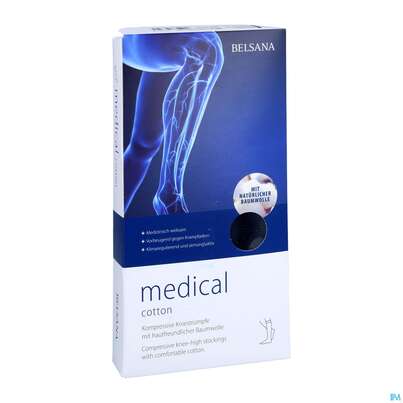 Sie sehen eine Packung Stuetzstruempfe Belsana/medical Cotton Ad Knie Gr M3 42-44 Marine 2st, Produktbild: 03 Stuetzstruempfe Belsana/medical Cotton Ad Knie Gr M3 42-44 Marine 2st, A-Nr.: 5223348 - 03