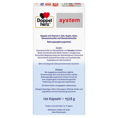 Doppelherz system GLUCOSAMIN PLUS 800 VITAMIN C + ZINK, A-Nr.: 5678853 - 04