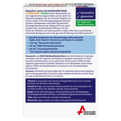 Doppelherz system Glucosamin 1000 + Curcuma Vegan, A-Nr.: 5689006 - 04