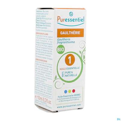 Sie sehen eine Packung Aetherische Oele Puressentiel/bio Wintergruen 10ml, Produktbild: 03 Aetherische Oele Puressentiel/bio Wintergruen 10ml, A-Nr.: 4934136 - 03