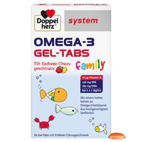 Doppelherz system OMEGA-3 family Gel-Tabs zum Kauen, A-Nr.: 5679373 - 01