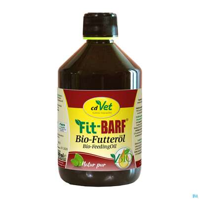 Sie sehen eine Packung Veterinaerprodukte Fit-barf Bio-futteroel 500ml, Produktbild: 01 Veterinaerprodukte Fit-barf Bio-futteroel 500ml, A-Nr.: 5221237 - 01