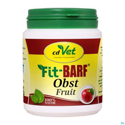 Sie sehen eine Packung Veterinaerprodukte Fit-barf Obst 100g, Produktbild: 01 Veterinaerprodukte Fit-barf Obst 100g, A-Nr.: 4553322 - 01