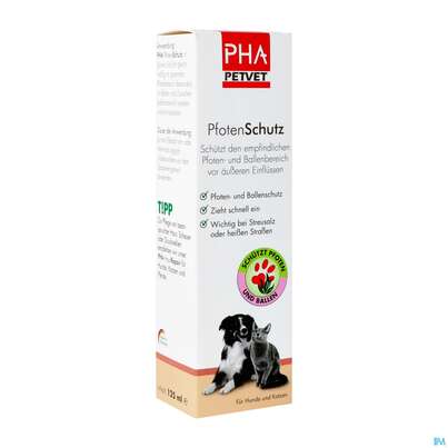 Sie sehen eine Packung Veterinaerprodukte Pha Creme F Hunde Pfotenschutz 125ml, Produktbild: 02 Veterinaerprodukte Pha Creme F Hunde Pfotenschutz 125ml, A-Nr.: 4234930 - 02