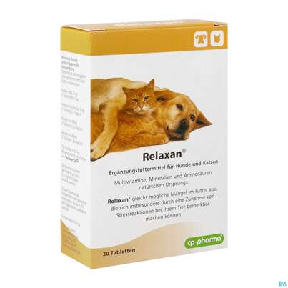 Sie sehen eine Packung Veterinaerprodukte Relaxan/tabl Hunde +katzen 30st, Produktbild: 02 Veterinaerprodukte Relaxan/tabl Hunde +katzen 30st, A-Nr.: 3127379 - 02