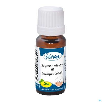 Sie sehen eine Packung Veterinaerprodukte Veavet Liegeschwielenoel 10ml, Produktbild: 01 Veterinaerprodukte Veavet Liegeschwielenoel 10ml, A-Nr.: 3933353 - 01