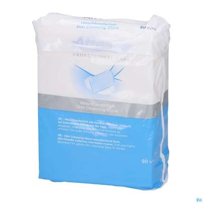 Sie sehen eine Packung Waschhandschuhe Attends Professional Care Unfoliert Dry Mitts 1000st, Produktbild: 02 Waschhandschuhe Attends Professional Care Unfoliert Dry Mitts 1000st, A-Nr.: 5185352 - 02