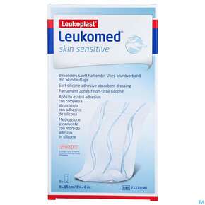 Wundverband Leukomed/skin Sensitive Vliesverband +auflage Steril 8x15cm 5st, A-Nr.: 5609013 - 01