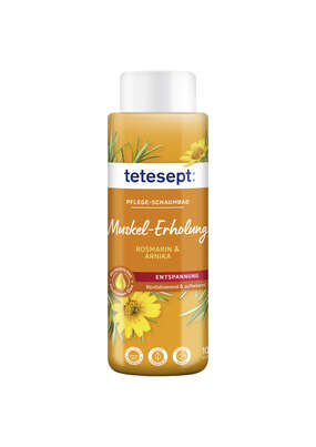 Sie sehen eine Packung Tetesept Schaumbad Muskel-Erholung, Produktbild: 01 Tetesept Schaumbad Muskel-Erholung, A-Nr.: 5929982 - 01
