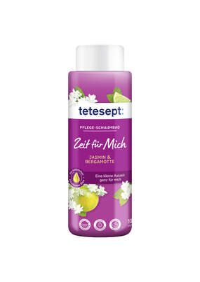 Sie sehen eine Packung Tetesept Schaumbad Zeit für Mich, Produktbild: 01 Tetesept Schaumbad Zeit für Mich, A-Nr.: 5930034 - 01