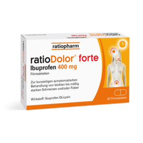 ratioDolor® forte Ibuprofen 400 mg Filmtabletten, A-Nr.: 5536142 - 01