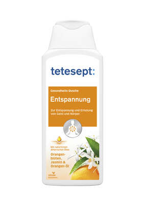 Sie sehen eine Packung TETESEPT Duschbad Entspannung 250ml, Produktbild: 01 TETESEPT Duschbad Entspannung 250ml, A-Nr.: 2373260 - 01