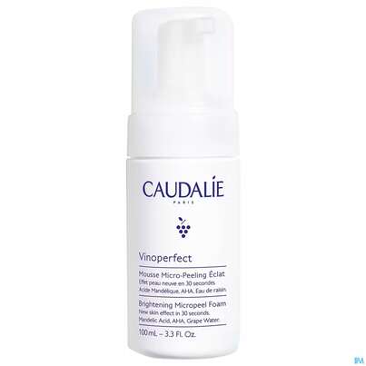 Sie sehen eine Packung Caudalie Vinoperfect Mikro-peeling Schaum 100ml, Produktbild: 02 Caudalie Vinoperfect Mikro-peeling Schaum 100ml, A-Nr.: 5859023 - 02