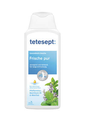 Sie sehen eine Packung tetesept Gesundheits-Dusche Frische pur 250ml, Produktbild: 01 tetesept Gesundheits-Dusche Frische pur 250ml, A-Nr.: 5839084 - 01