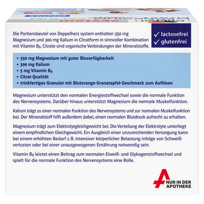 Doppelherz system MAGNESIUM + KALIUM CITRAT SPORT, A-Nr.: 5762507 - 04
