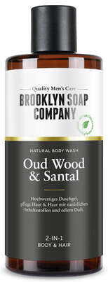 Sie sehen eine Packung Brooklyn Soap Company Body Wash Oud Wood & Santal, Produktbild: 01 Brooklyn Soap Company Body Wash Oud Wood & Santal, A-Nr.: 5967586 - 01