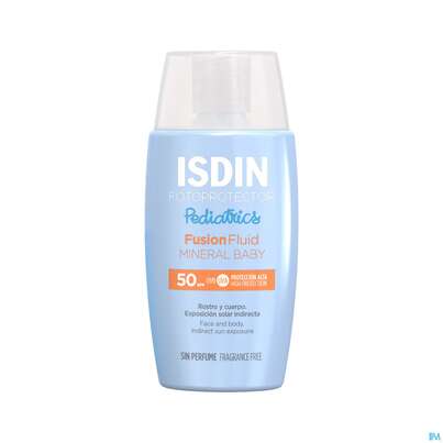 Sie sehen eine Packung Sonnenprodukte Isdin/fotoprotection Pediatrics Mineral Baby Lsf 50 50ml, Produktbild: 07 Sonnenprodukte Isdin/fotoprotection Pediatrics Mineral Baby Lsf 50 50ml, A-Nr.: 5570222 - 07