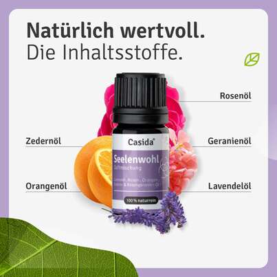 Sie sehen eine Packung Duftmischung „Seelenwohl“ – ätherisches Öl, Produktbild: 08 Duftmischung „Seelenwohl“ – ätherisches Öl, A-Nr.: 5758173 - 08