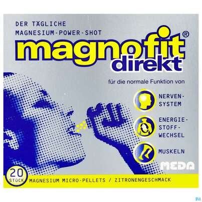 Sie sehen eine Packung Magnofit Direkt 1g Saeckchen 20st, Produktbild: 01 Magnofit Direkt 1g Saeckchen 20st, A-Nr.: 3012357 - 01