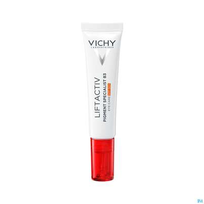 Sie sehen eine Packung Vichy Liftactiv B3 Anti-pigment Augenpflege 15ml, Produktbild: 03 Vichy Liftactiv B3 Anti-pigment Augenpflege 15ml, A-Nr.: 5917973 - 03