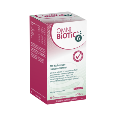 Sie sehen eine Packung OMNi-BiOTiC® 6, 300g, Produktbild: 01 OMNi-BiOTiC® 6, 300g, A-Nr.: 2703562 - 01