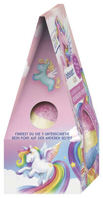 Sie sehen eine Packung Tetesept Kids Badeüberraschung Regenbogenponys, Produktbild: 02 Tetesept Kids Badeüberraschung Regenbogenponys, A-Nr.: 5664928 - 02