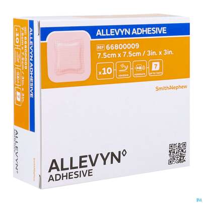 Sie sehen eine Packung Wundverband Allevyn/polyurethan Adhesive 7,5x 7,5cm -tam 10st, Produktbild: 07 Wundverband Allevyn/polyurethan Adhesive 7,5x 7,5cm -tam 10st, A-Nr.: 4736620 - 07